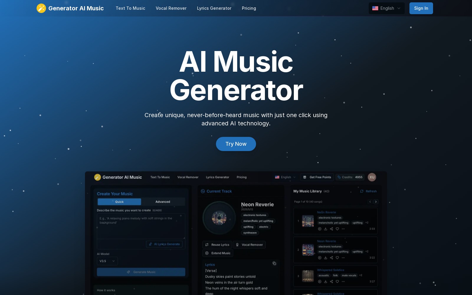 Generator AI Music Generator AI Music - Generator AI Music bietet Tools zur Erstellung von