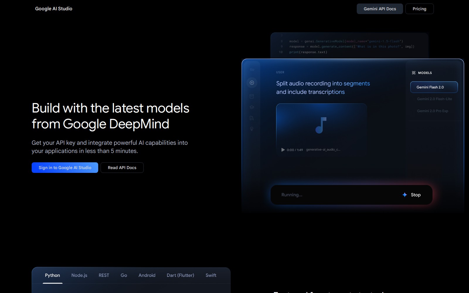 Google AI Studio Google AI Studio - Google AI Studio ofrece una integración de IA pode