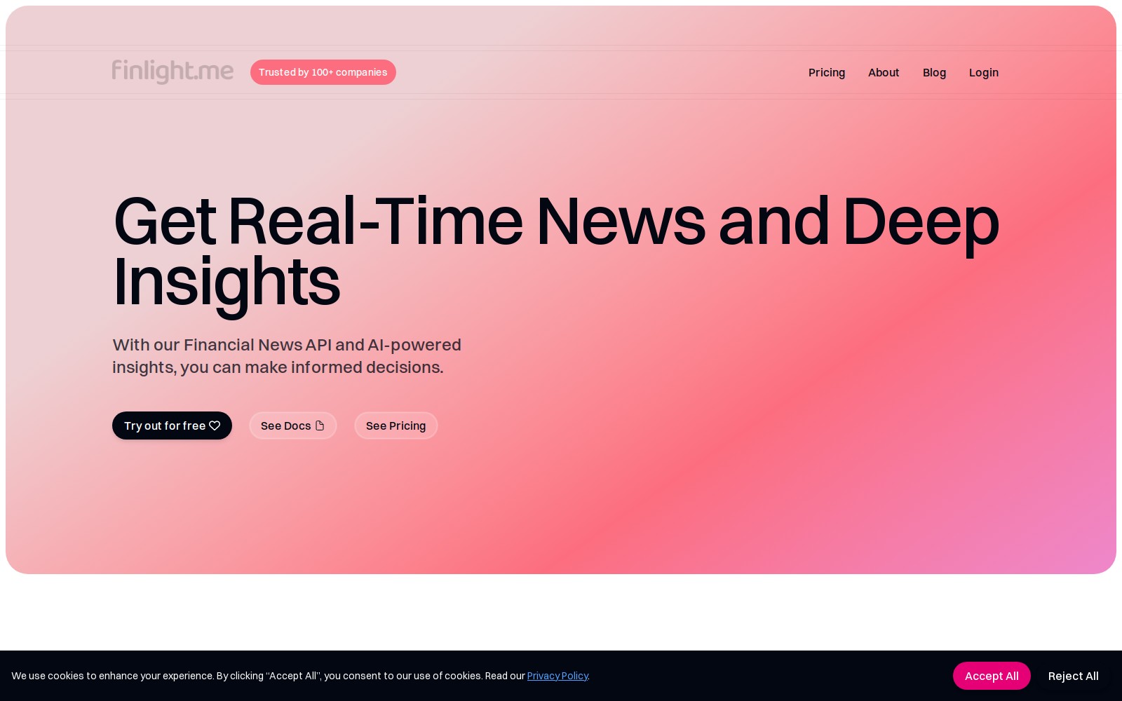 Finlight Finlight - Finlight.me ofrece a los desarrolladores datos de