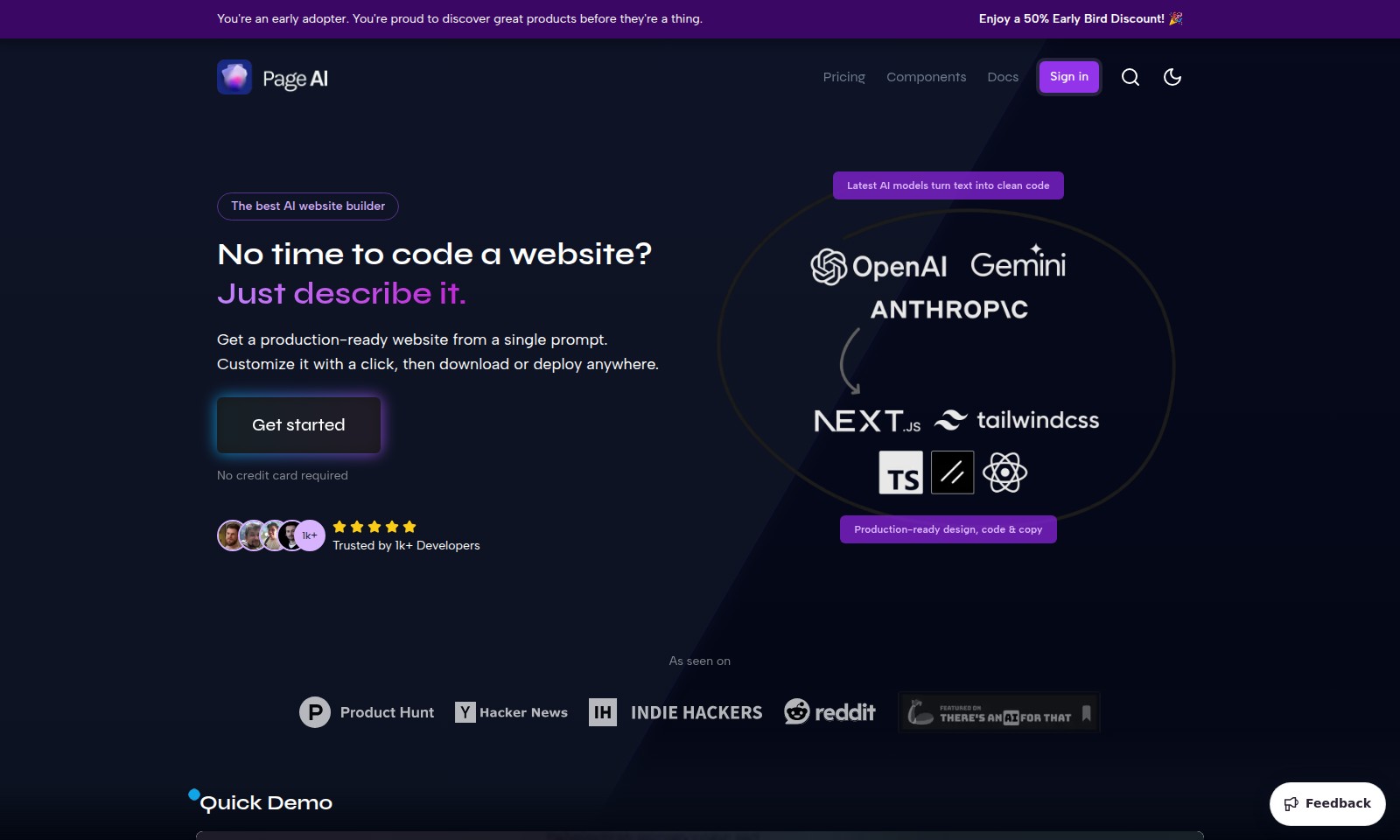 PageAI PageAI - PageAI es un innovador generador de sitios web imp