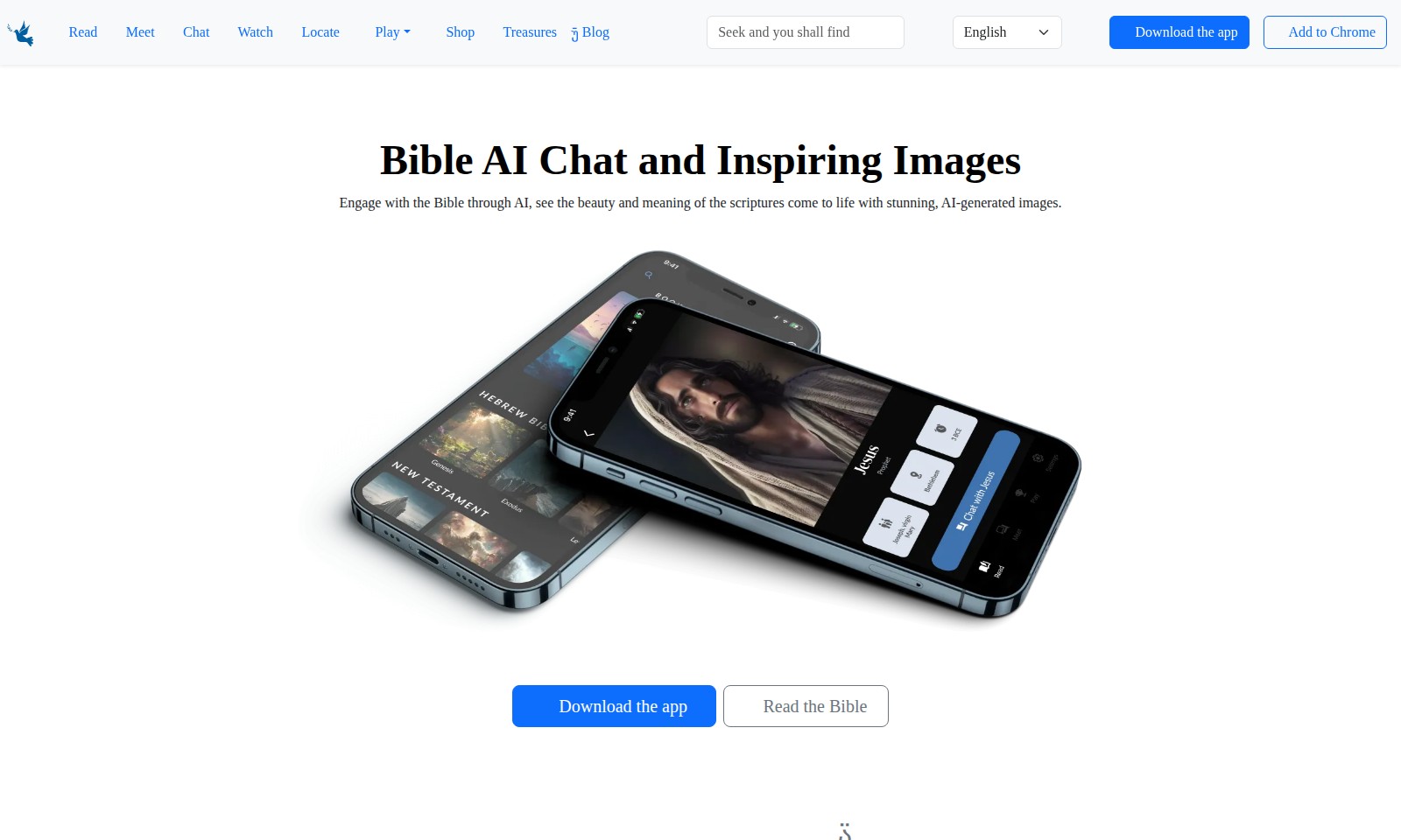BiblePics BiblePics - Kinh Thánh AI cung cấp các tính năng tương tác để