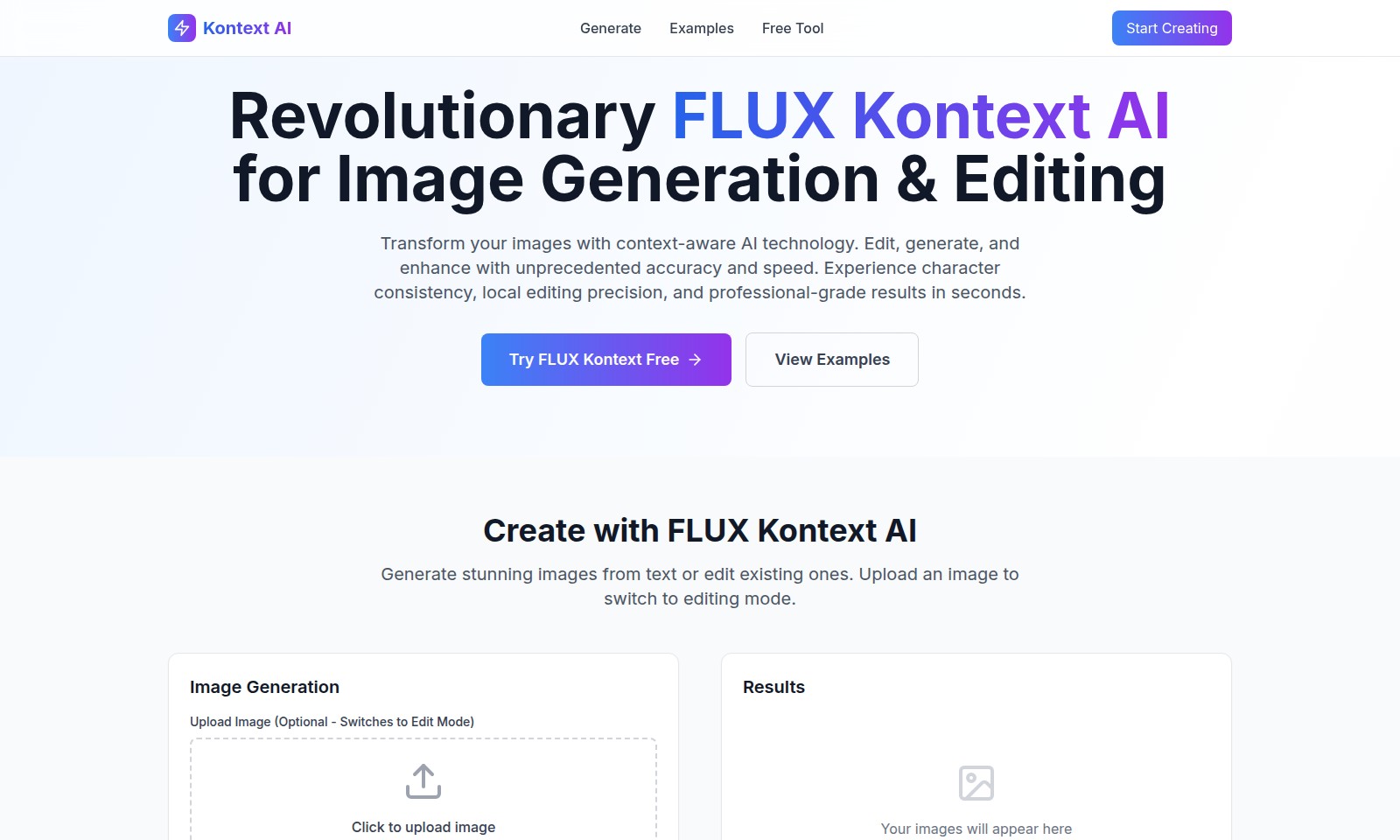 Kontext AI Kontext AI - FLUX Kontext AI permite a los usuarios crear y mod