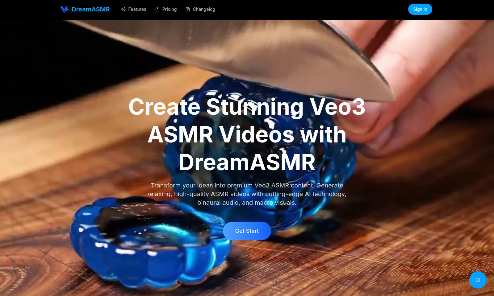 DreamASMR DreamASMR - DreamASMRは、高品質のVeo3 ASMRビデオを生成するための高度なツールを提供しており、リ