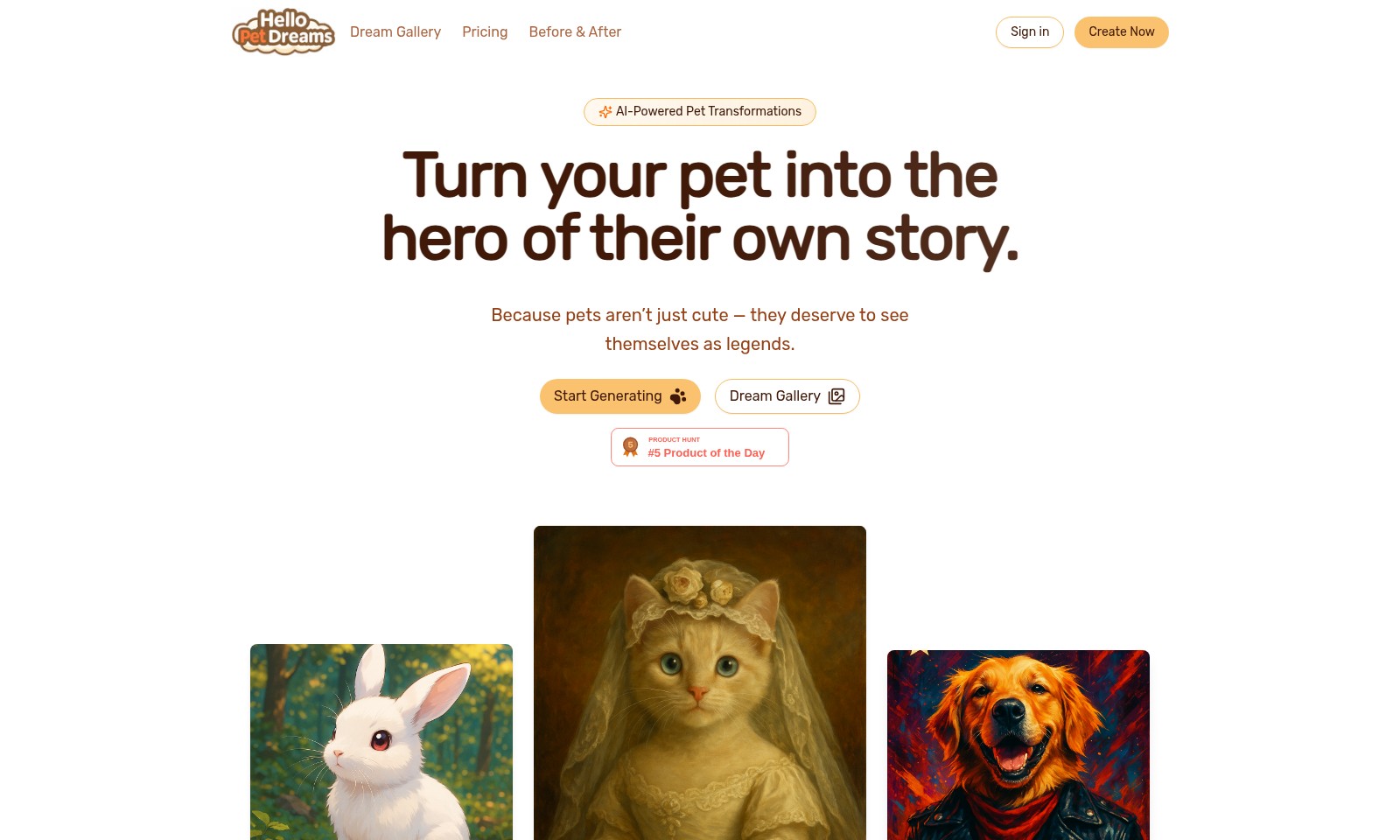 Hello Pet Dreams Hello Pet Dreams - Dream Gallery ofrece transformaciones impulsadas p