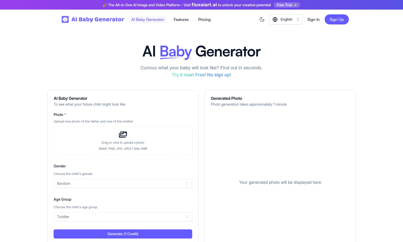 AI Baby Generator AI Baby Generator - Der AI Baby Generator ermöglicht es Nutzern, ihr z