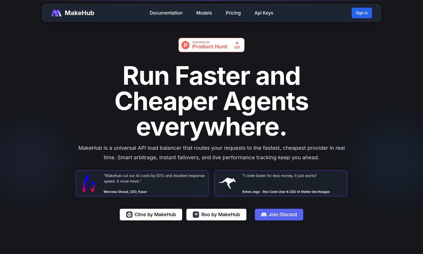 MakeHub MakeHub - MakeHub intelligently routes API requests to maxim