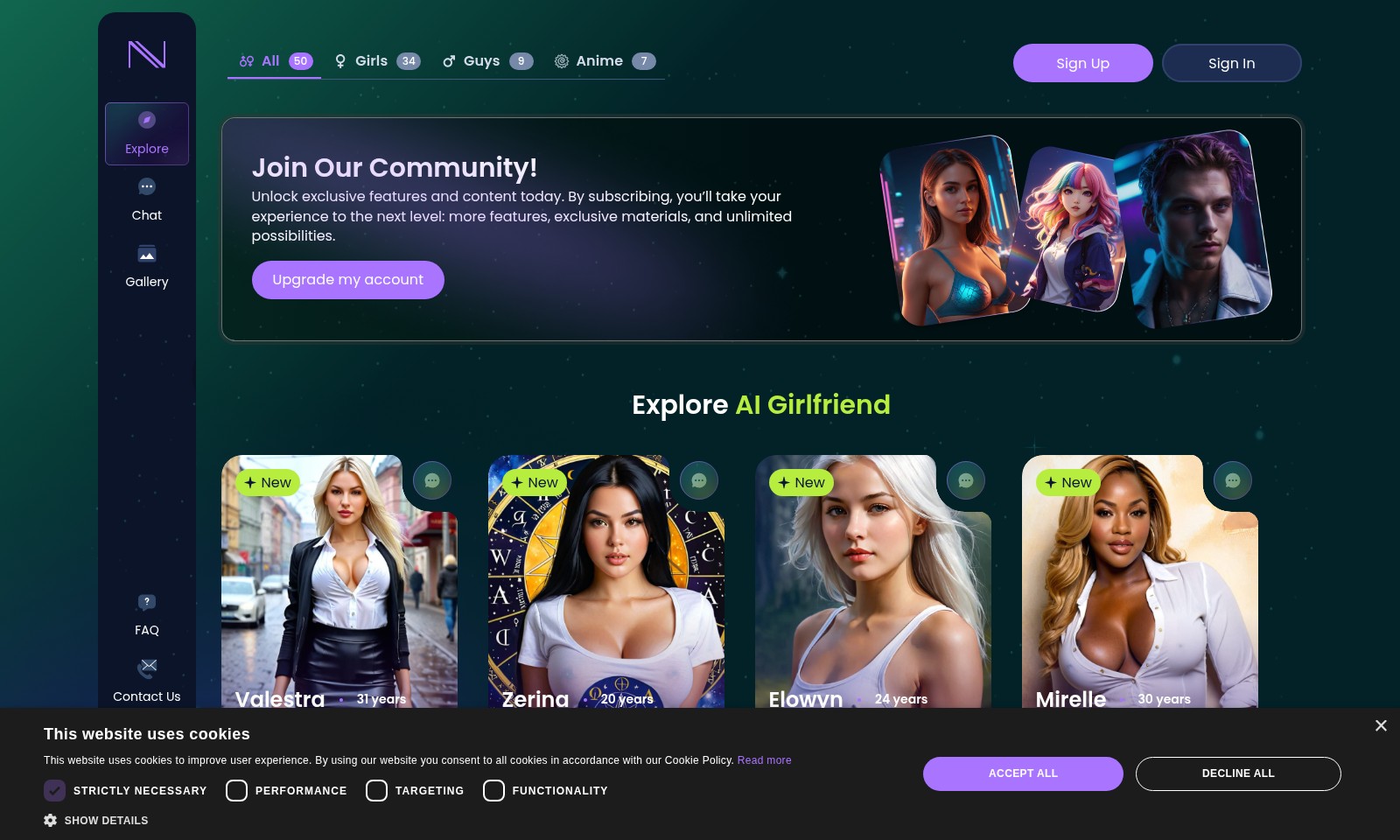 Infatuated AI Infatuated AI - Únete a una comunidad vibrante con diversas novias