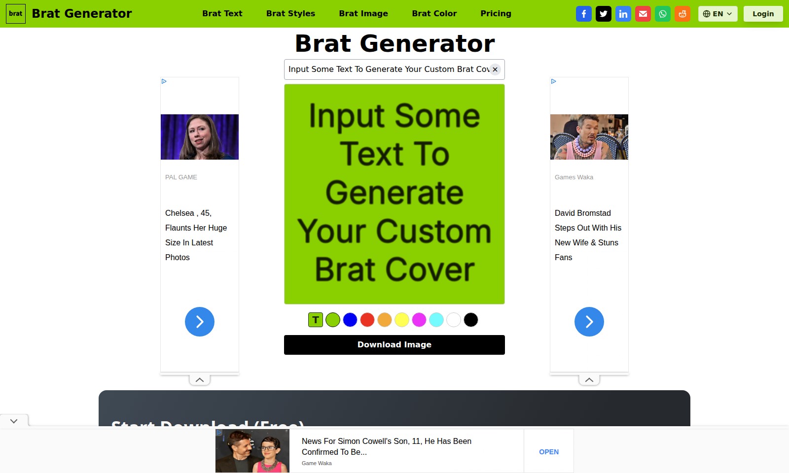 Brat Generator Brat Generator - ブラットジェネレーターは、テキストカスタマイズと画像共有が可能な、チャーリー・XCXの『ブラット』ア