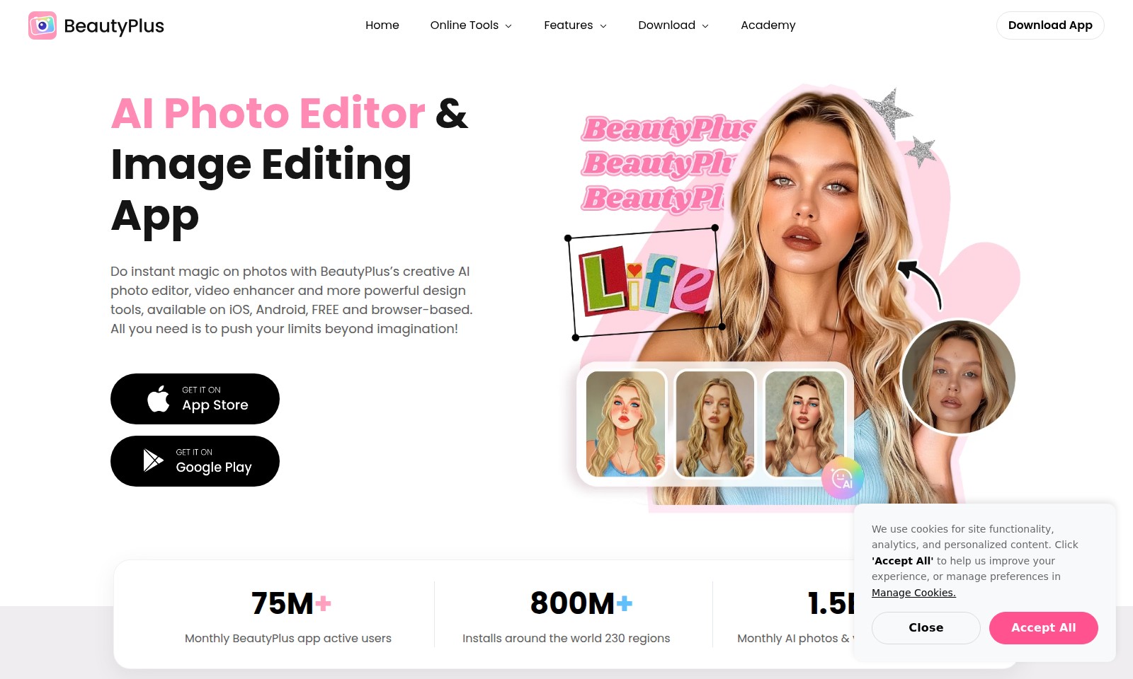 BeautyPlus BeautyPlus - Explore o BeautyPlus, um editor de fotos e vídeos