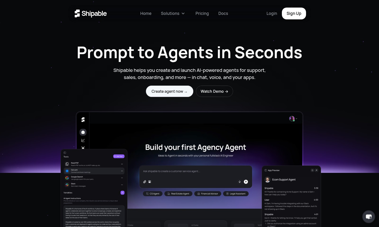 Shipable AI Shipable AI - Shipable hilft Agenturen, KI-Agenten schnell für v
