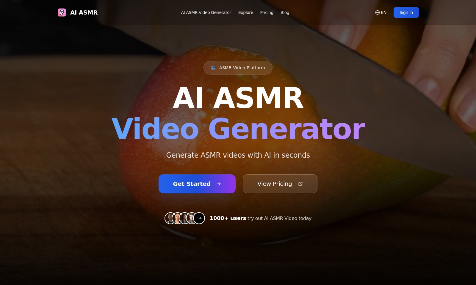 AI ASMR AI ASMR - La IA ASMR permite a los usuarios crear rápidament
