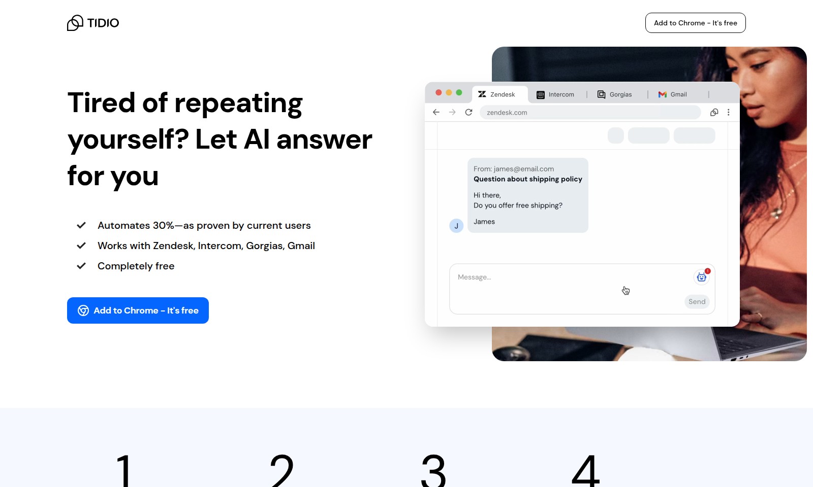 Tidio Copilot Tidio Copilot - Tidio Copilot ist eine kostenlose Chrome-Erweiteru