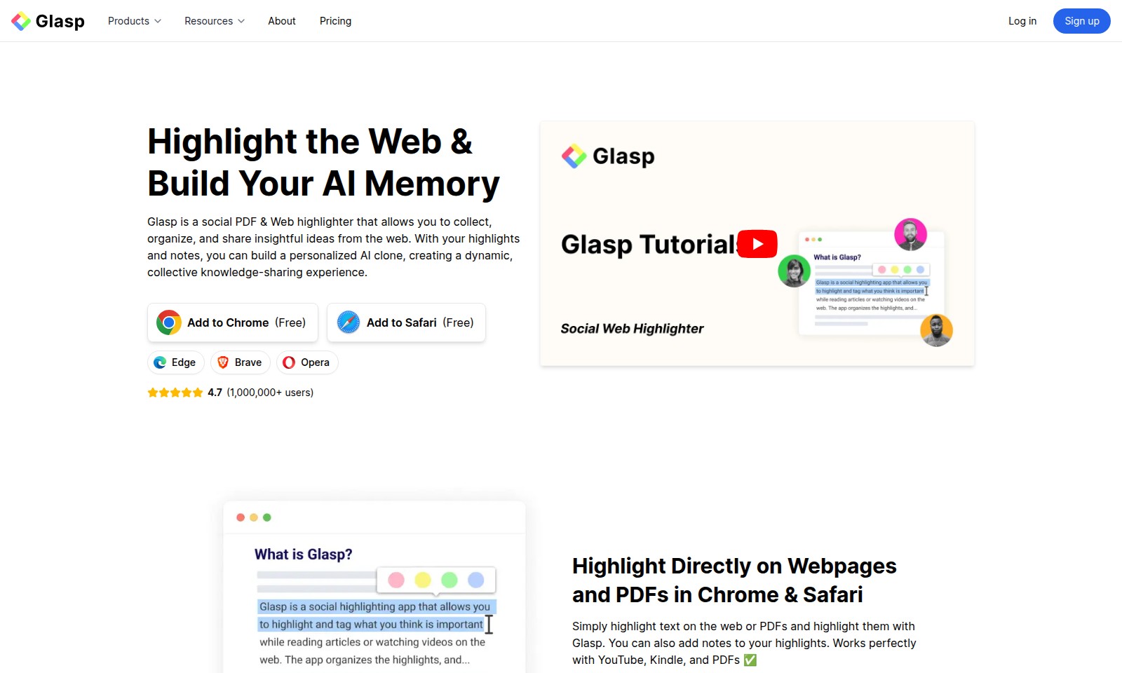 Glasp Glasp - Glasp vous aide à surligner du texte sur le web et
