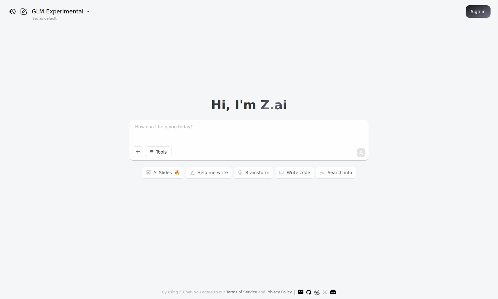 Z ai Z ai - Z.ai oferece ferramentas de IA gratuitas para ajud
