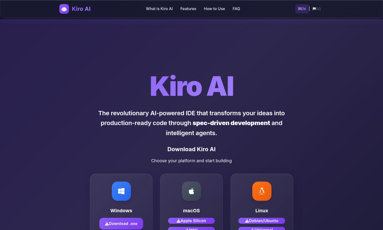 Kiro AI Kiro AI - Kiro AI es un IDE innovador que utiliza el desarro