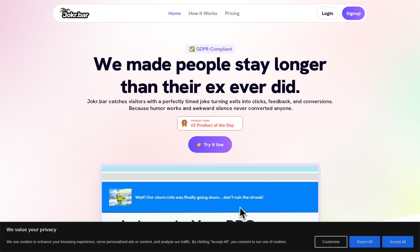 Jokr bar Jokr bar - Jokr.bar utilise l'humour pour engager les visiteu