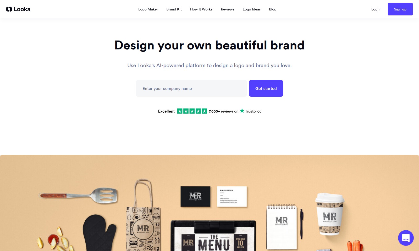 Looka Looka - Looka는 AI 기술을 사용하여 로고를 디자인하고 브랜드를 구축하는 데 도움을 주며, 효