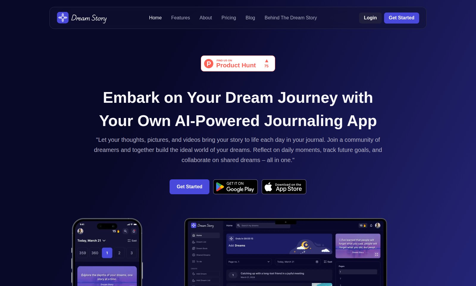 Dream Story Dream Story - DreamStoryLive ist eine inspirierende KI-Journalin
