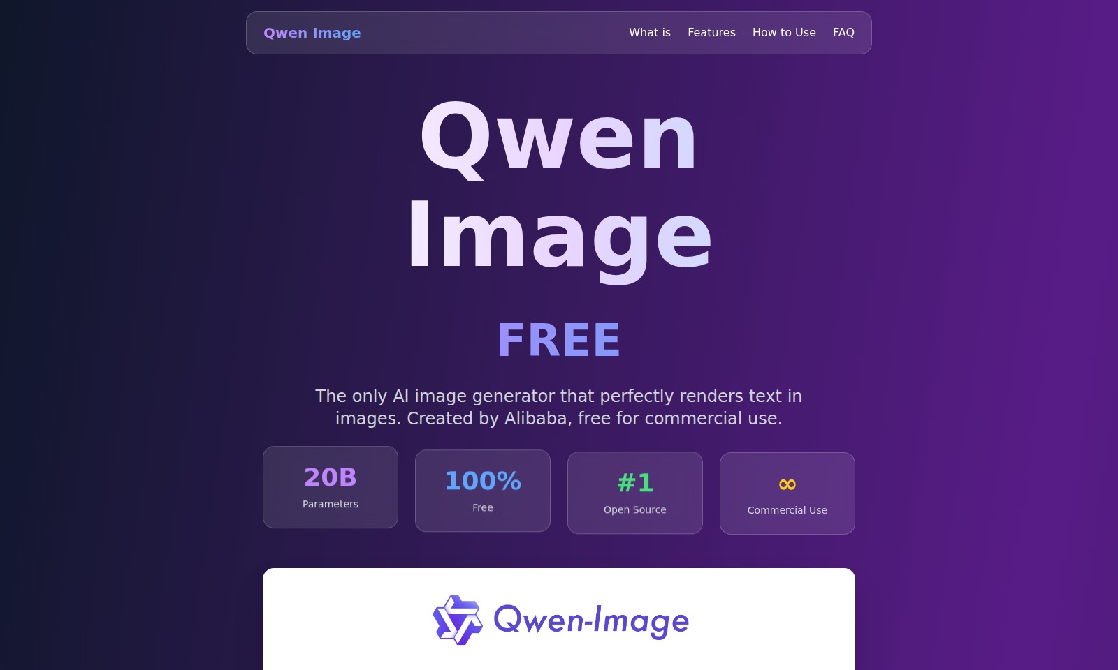 Qwen Image Qwen Image - Qwen Image is an AI image generator by Alibaba tha