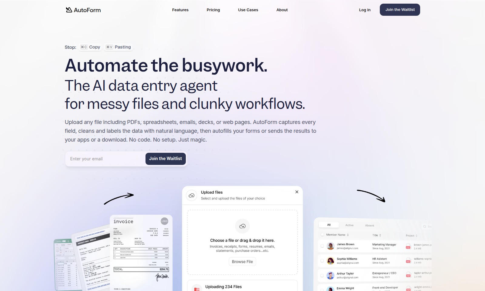 AutoForm AutoForm - AutoForm은 혼란스러운 문서를 구조화된 데이터로 변환하여 데이터 입력을 간소화하고 워