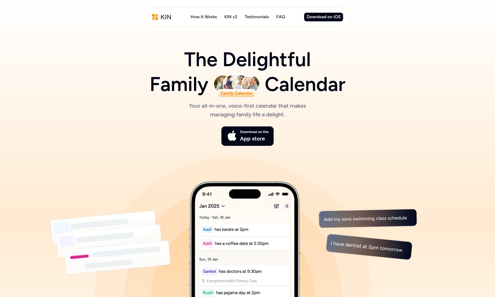 KIN KIN - KIN redefines how families manage schedules with v