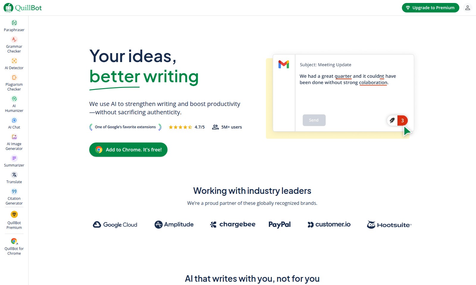 QuillBot QuillBot - QuillBot ofrece herramientas de escritura innovado