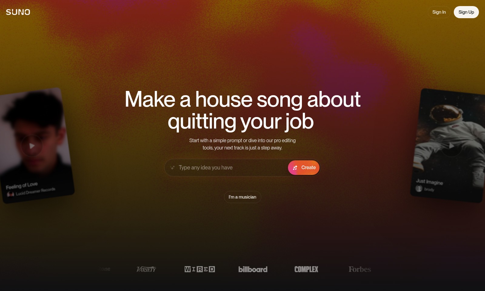 Suno Suno - Sunoは音楽制作のためのアクセスしやすいプラットフォームを提供しており、ユーザーは無料で曲を作成、