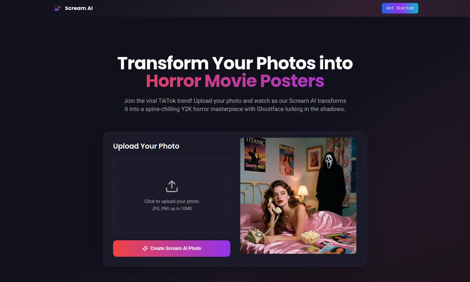 Scream AI Scream AI - Scream AI는 개인 사진을 사용하여 독특한 공포 영화 포스터를 빠르고 쉽게 만들 수