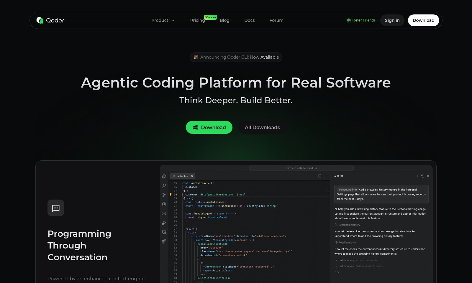 Qoder Qoder - Qoder CLI offers a revolutionary approach to codin