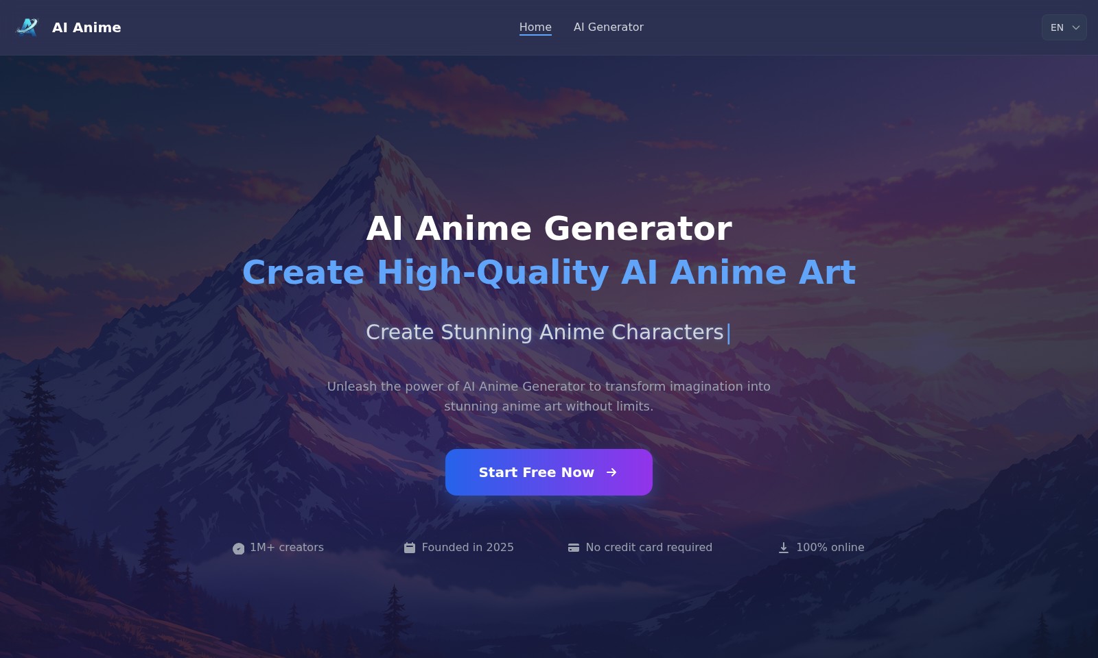 AI Anime Generator AI Anime Generator - Liberte sua criatividade com o Gerador de Anime AI