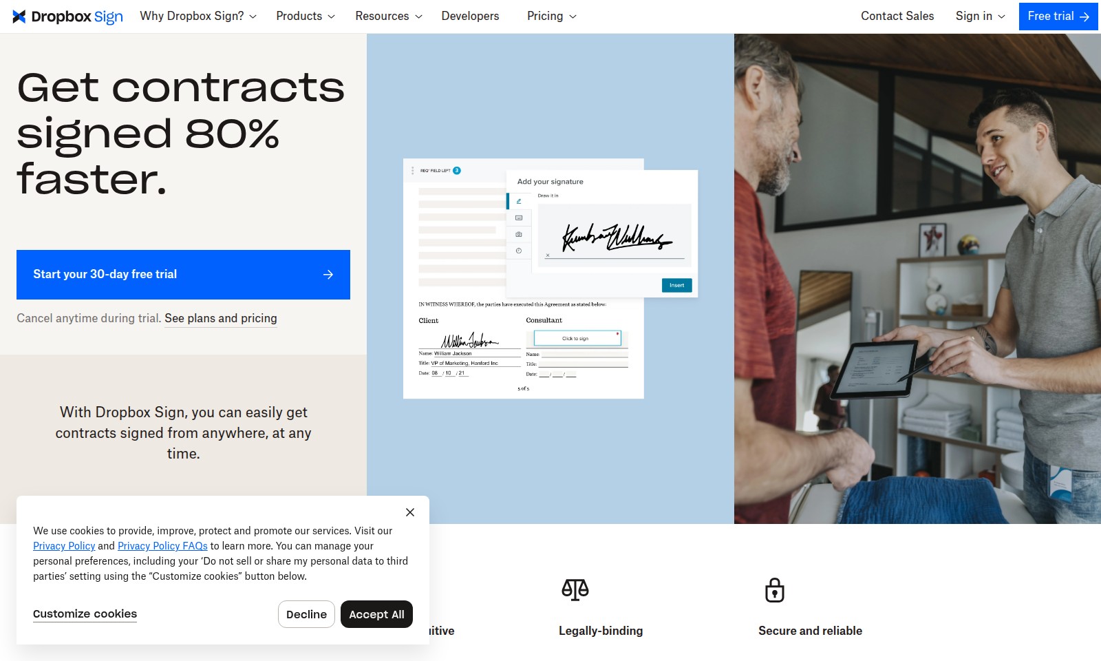 Dropbox Sign Dropbox Sign - Dropbox Signは、署名プロセスをシンプルにし、迅速で法的に有効な電子署名を提供して、ドキュ
