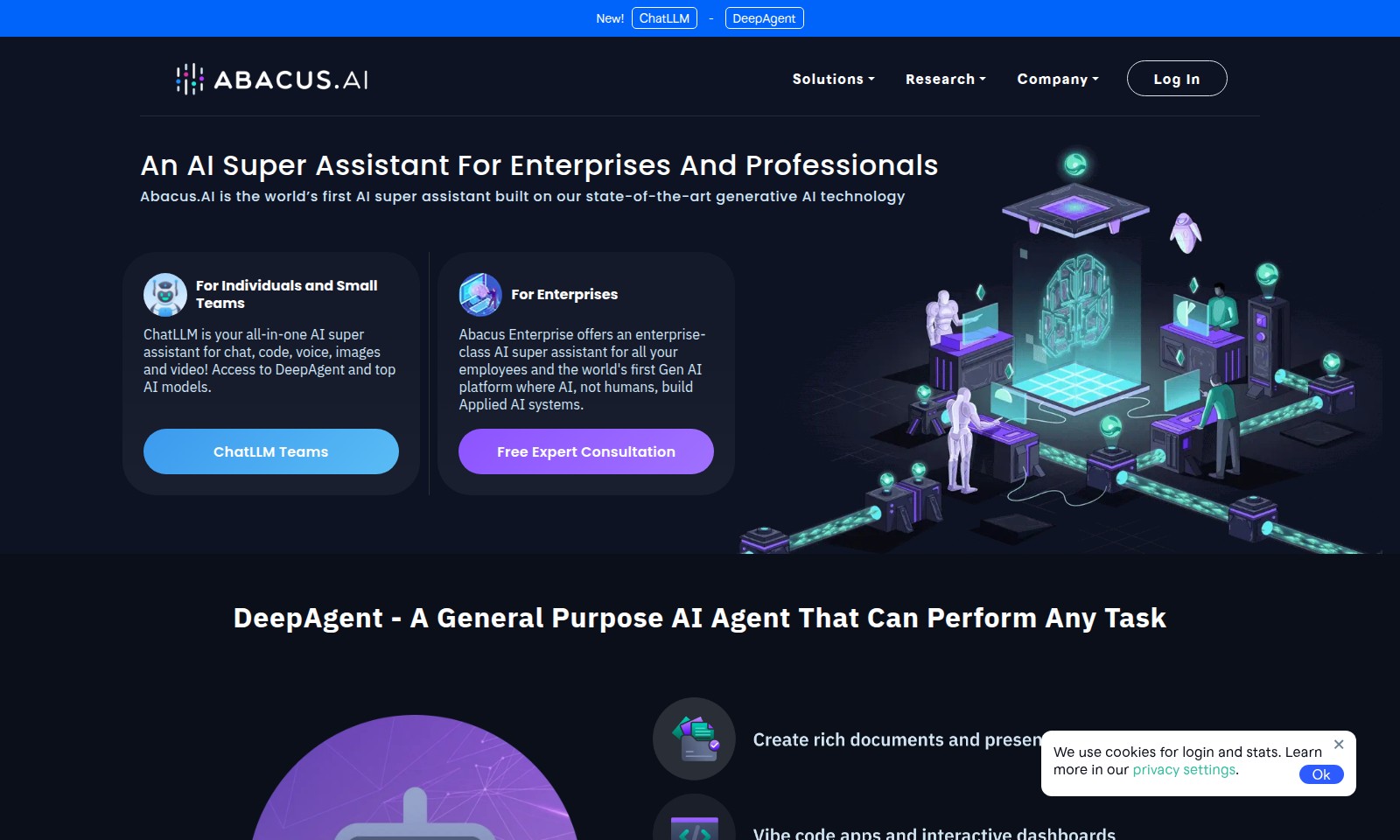 Abacus.AI Abacus.AI - ChatLLM ist ein fortschrittlicher KI-Superassisten