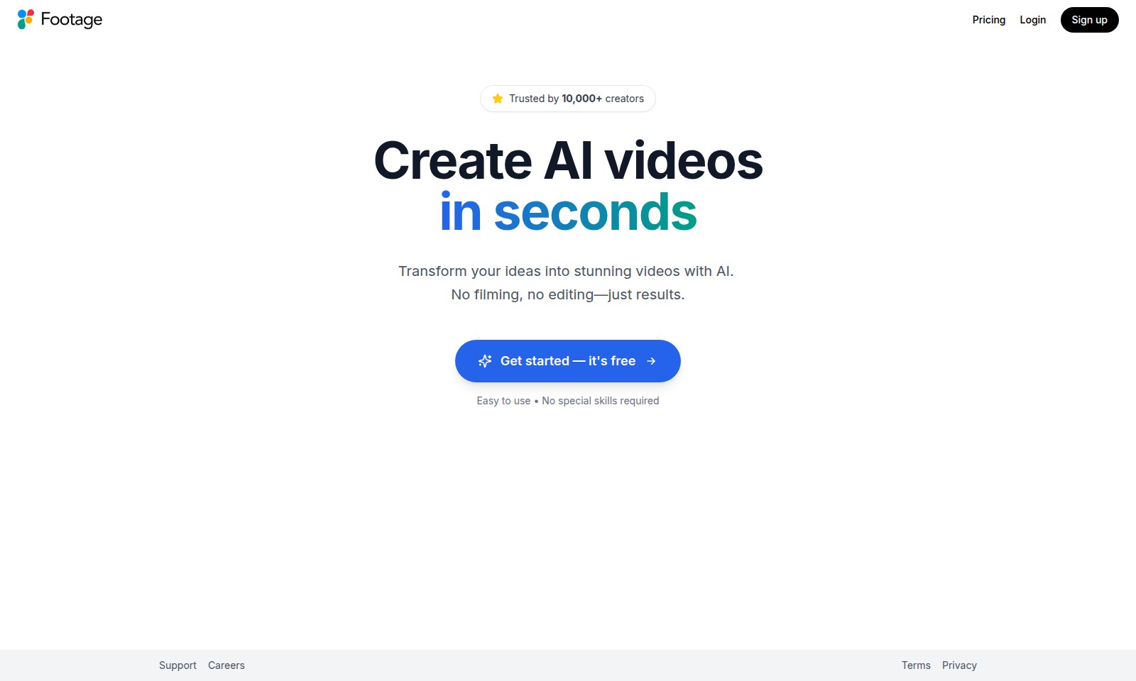 Footage Footage - Diese Webseite bietet ein kostenloses KI-Videoerst