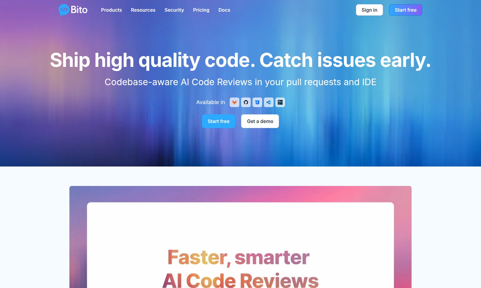 Bito Bito - BitoのAIコードレビューで開発ワークフローを最適化し、マージの速度を上げ、バグを減らしましょう。