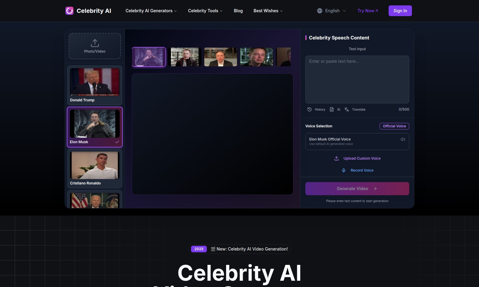 Celebrity AI Celebrity AI - Celebrity AI allows users to generate videos featu