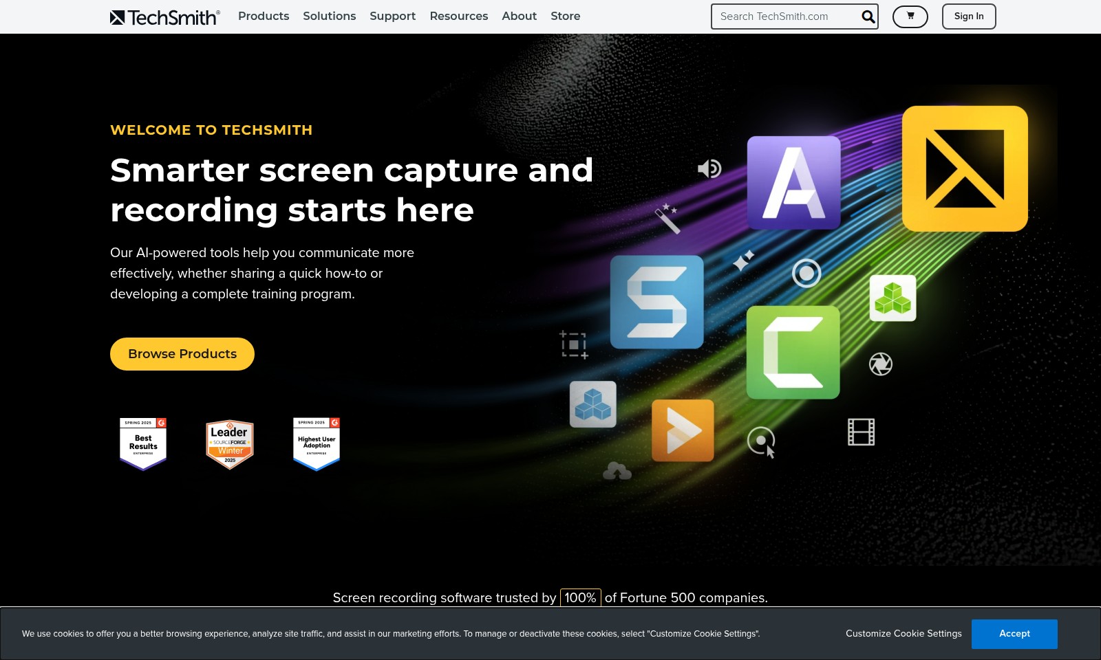 Camtasia Camtasia - TechSmith는 콘텐츠 제작 및 팀 커뮤니케이션을 향상시키기 위한 혁신적인 스크린 레코