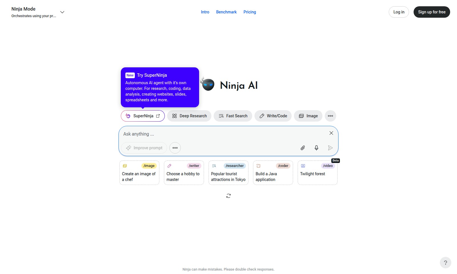 Ninja AI Ninja AI - Ninja Mode orchestrates AI capabilities for resear