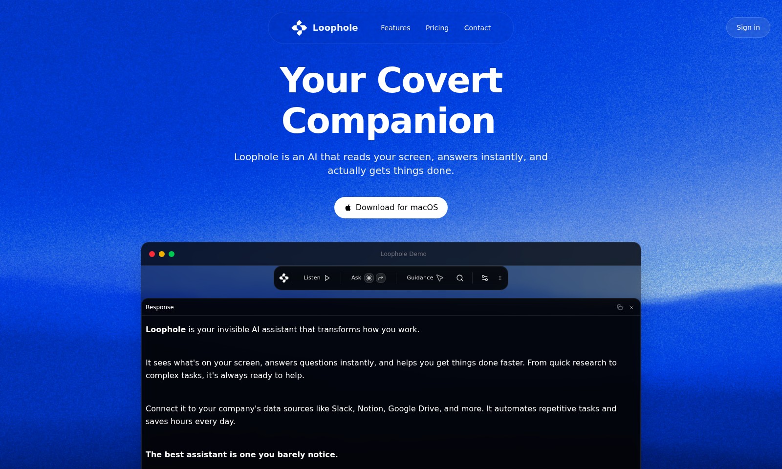 Loophole Loophole - Loophole chuyển đổi hiệu quả làm việc với cái nhìn