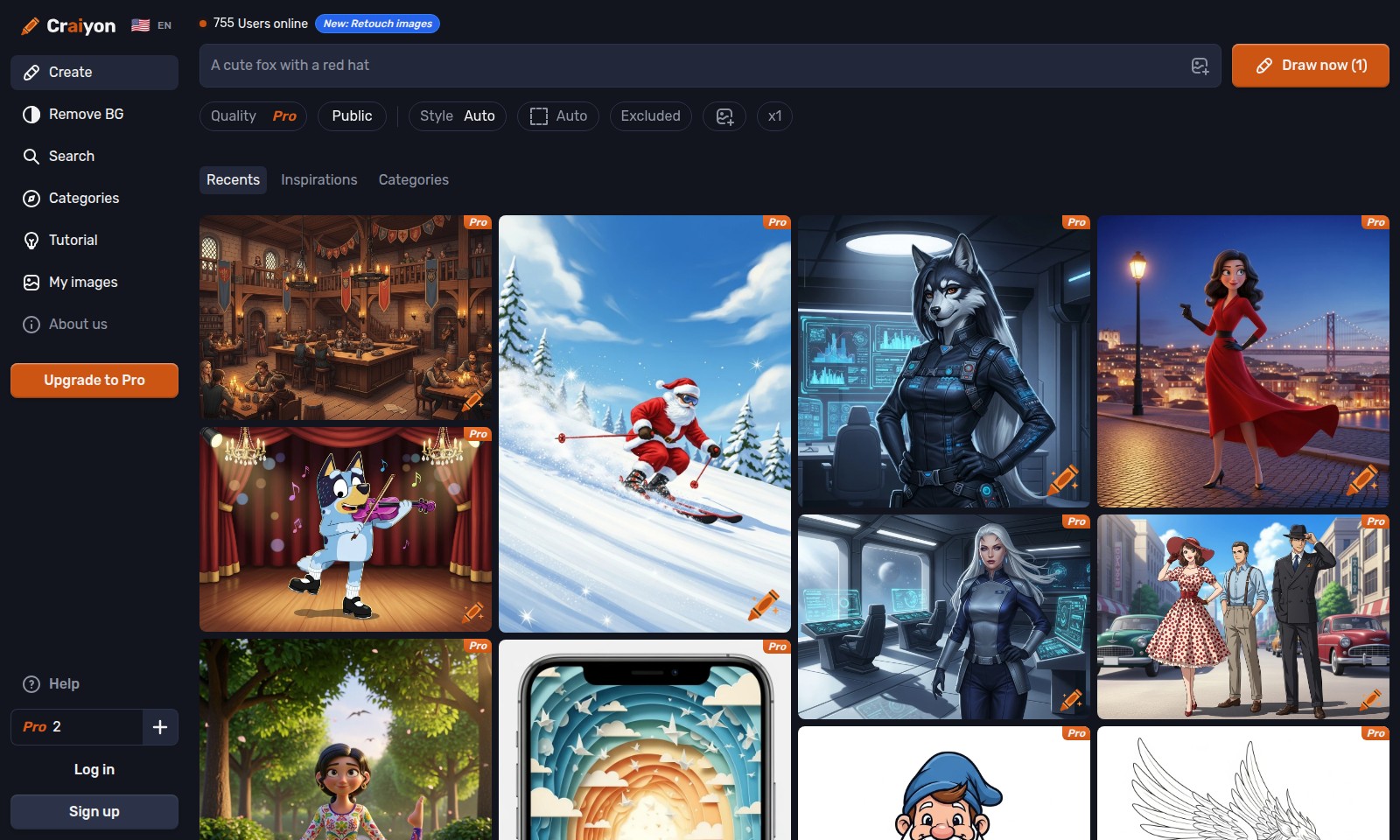 Craiyon Craiyon - Craiyonは、テキストの説明をユニークな画像に変換するAIアートジェネレーターで、さまざまな品質