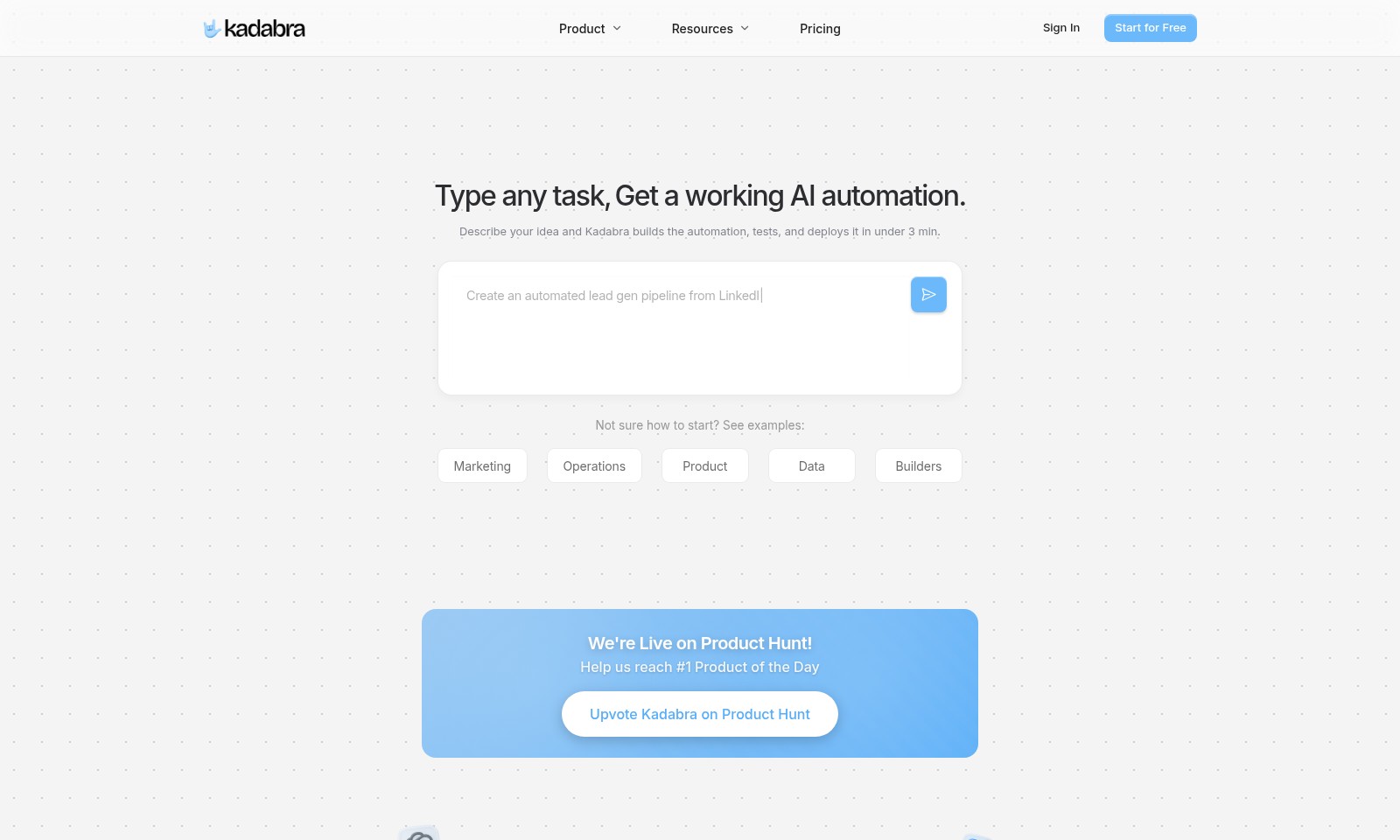 Kadabra Kadabra - Kadabra permite a los usuarios automatizar tareas