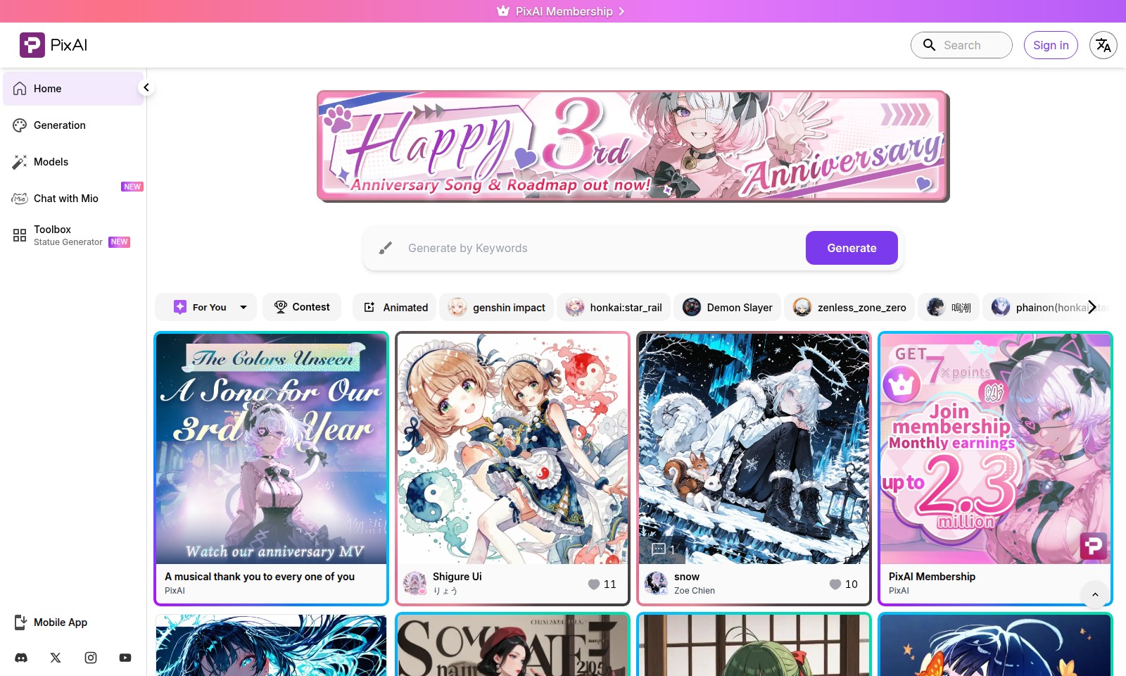 PixAI PixAI - Entdecken Sie die Mitgliedschaftsoptionen bei PixA