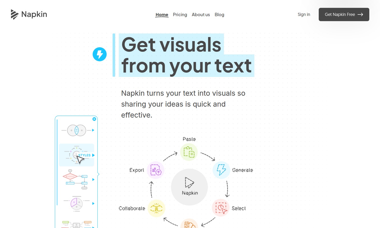 Napkin AI Napkin AI - Obtén contenido visual fácilmente con Napkin, una