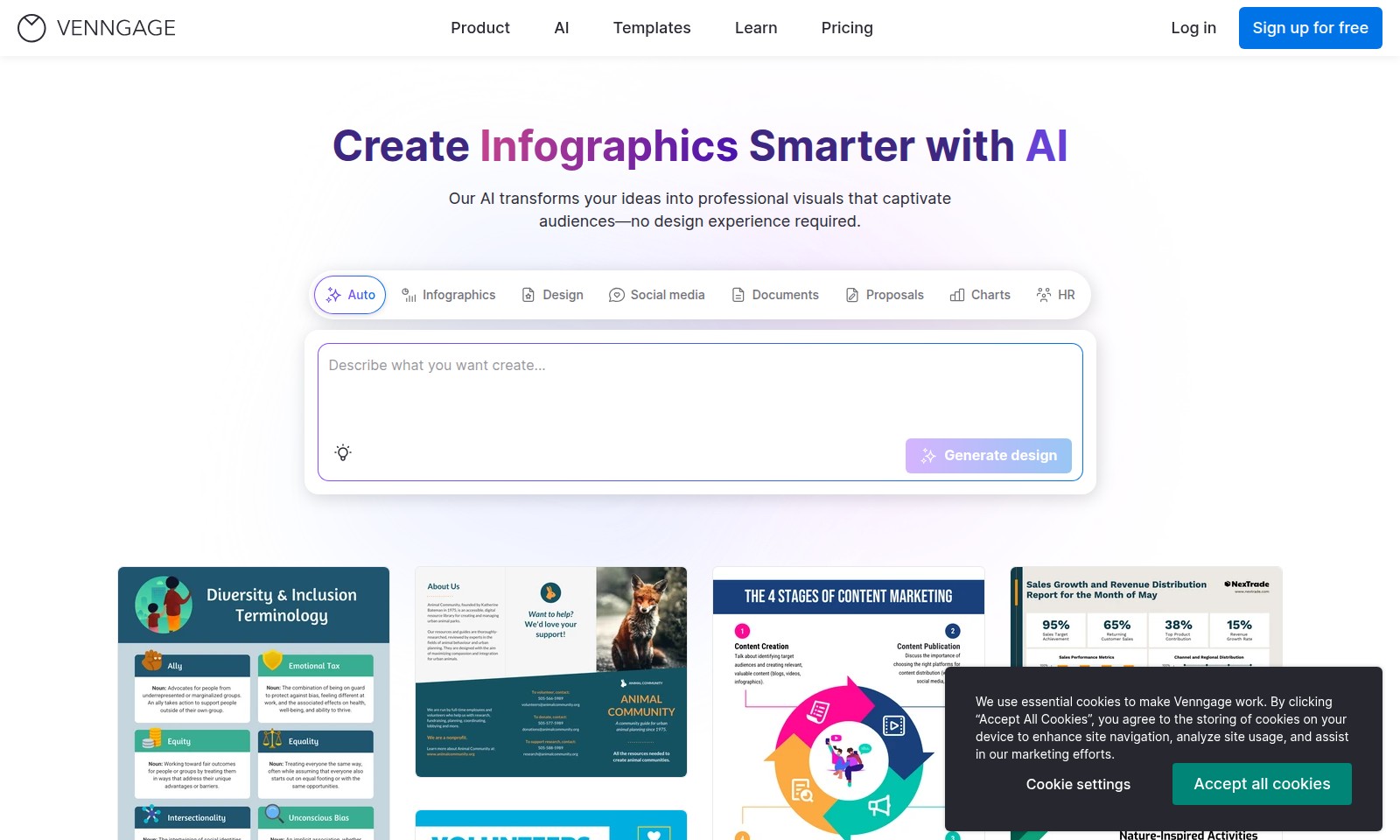 Venngage Venngage - A Venngage oferece ferramentas de design impulsion
