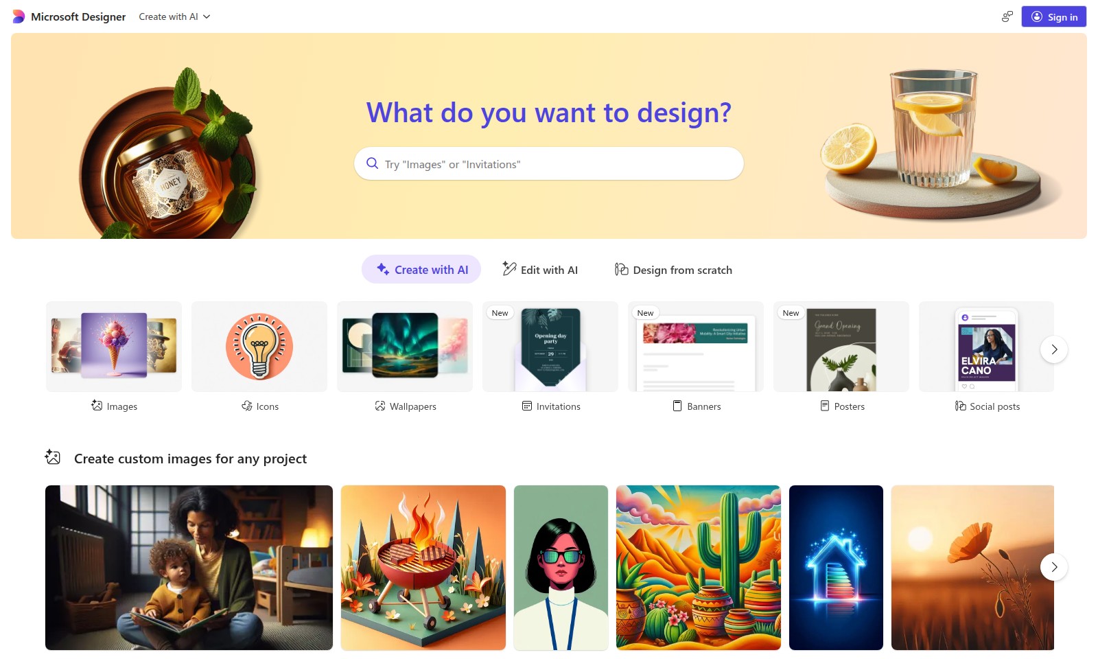 Microsoft Designer Microsoft Designer - Microsoft Designer를 사용하면 사용자가 다양한 프로젝트를 위해 AI 도구를