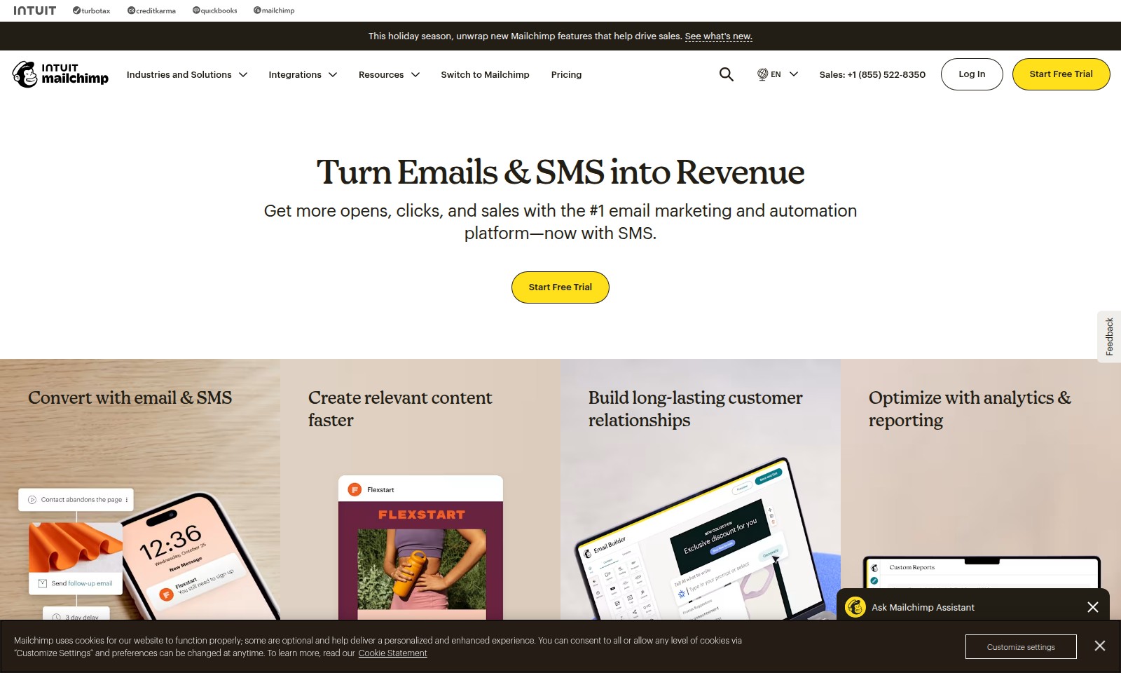 Mailchimp Mailchimp - Mailchimp의 최신 휴가 기능을 살펴보세요. 이 기능은 이메일 및 SMS 마케팅을 향