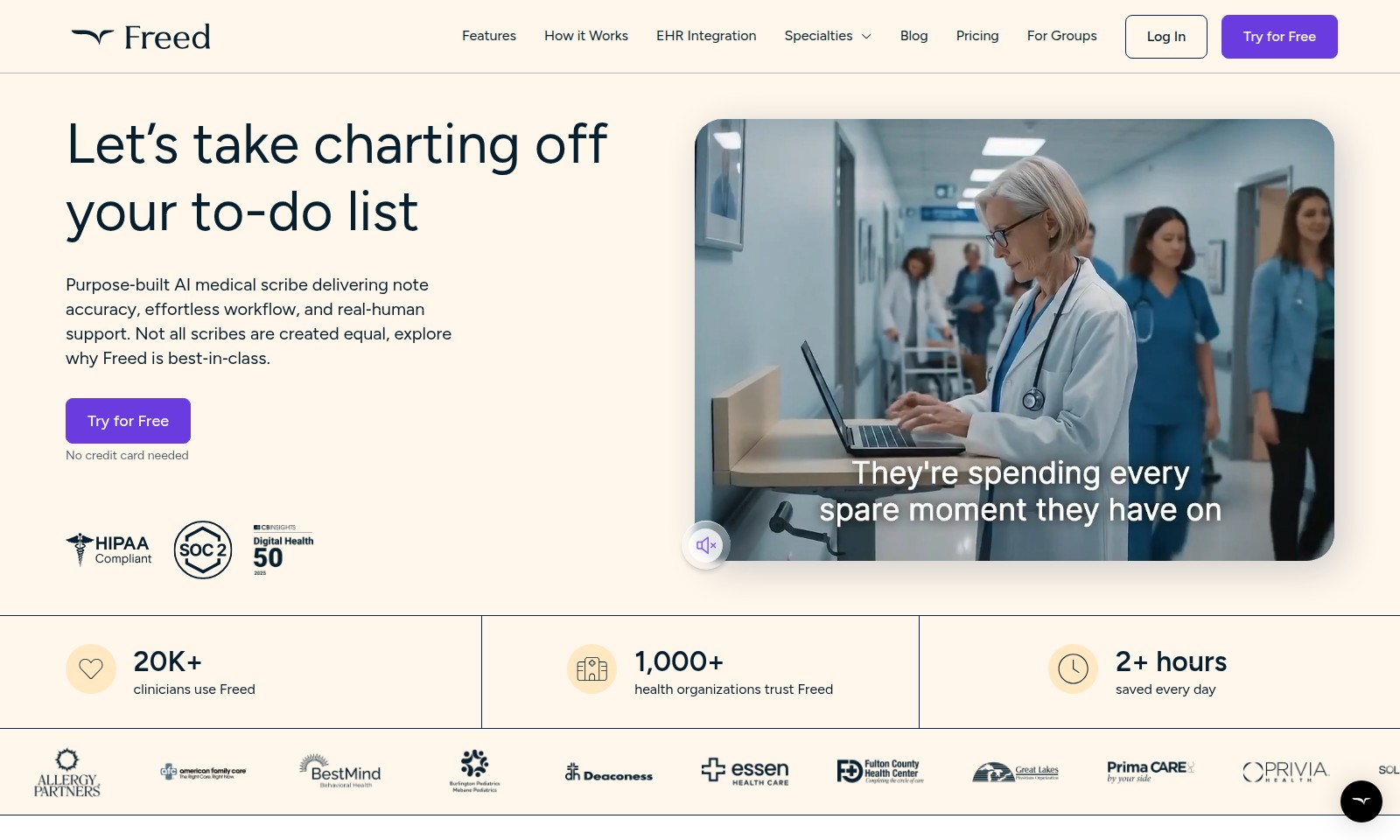 Freed Freed - Freed transformiert die EHR-Dokumentation mit KI,