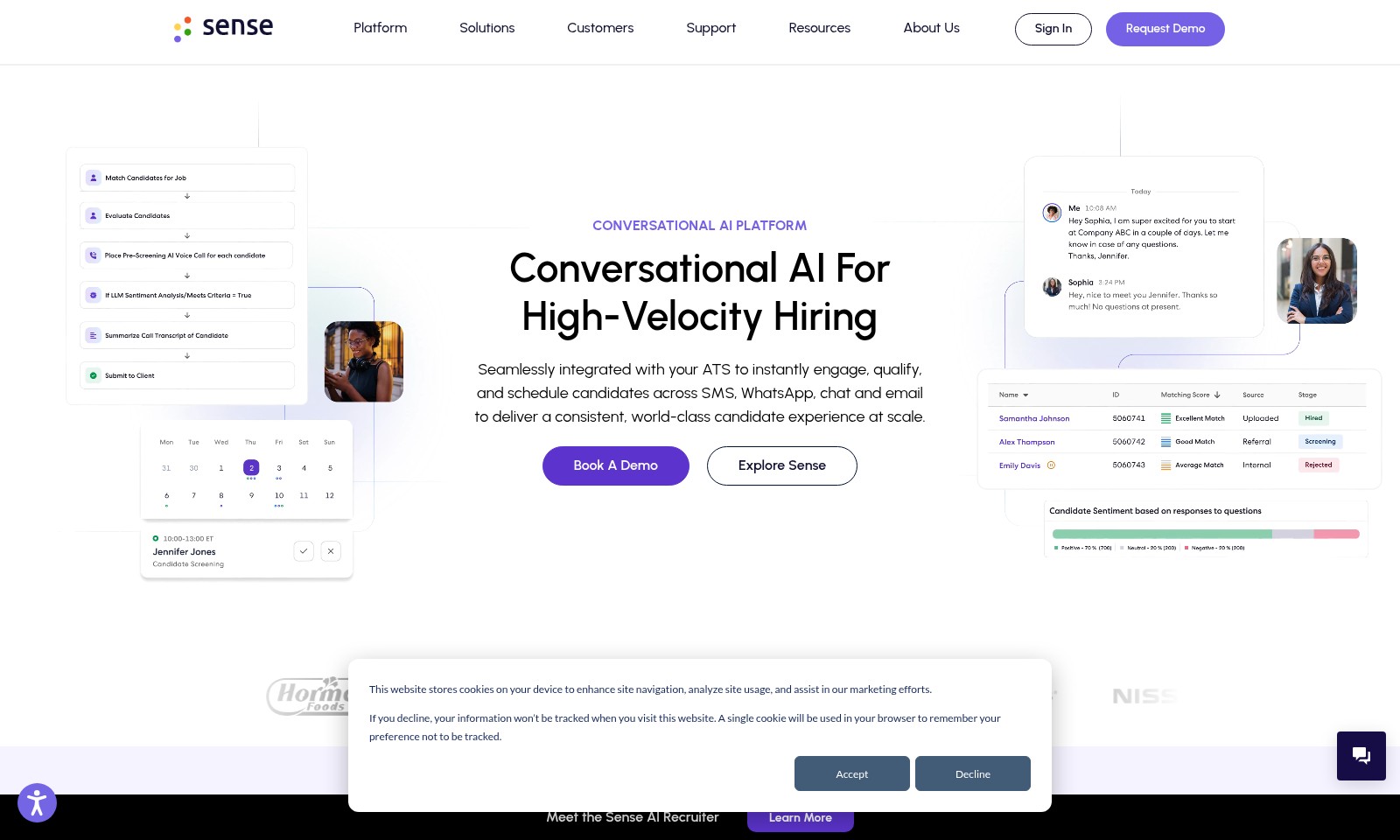 Sense Sense - Le site Web propose des outils de recrutement avan