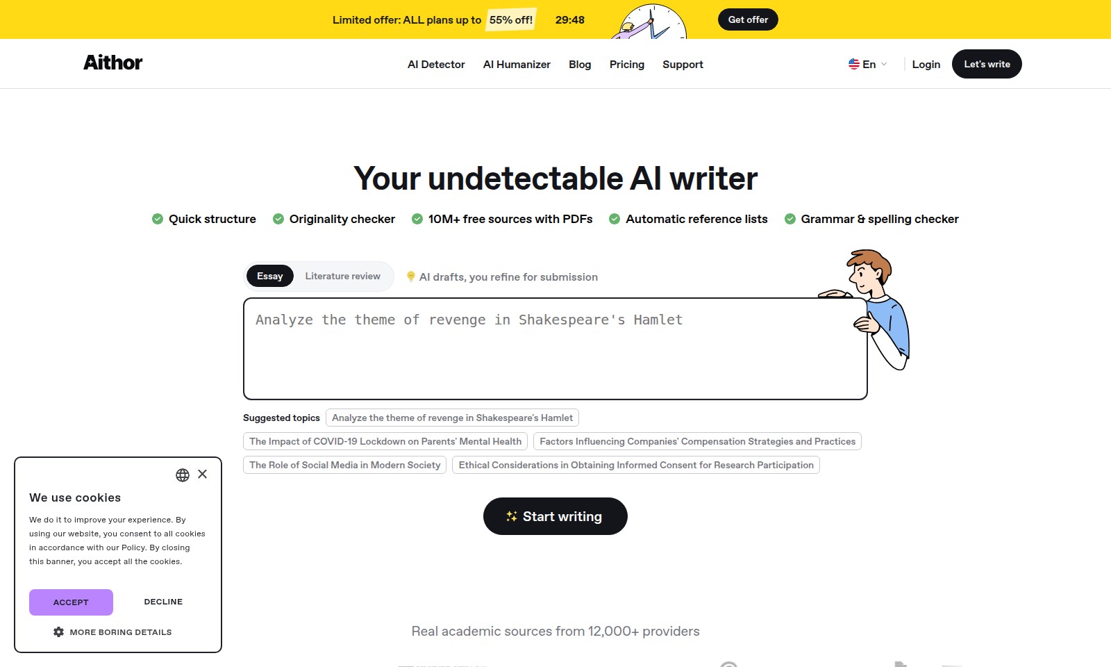 Aithor Aithor - Aithor é uma plataforma que oferece ferramentas de