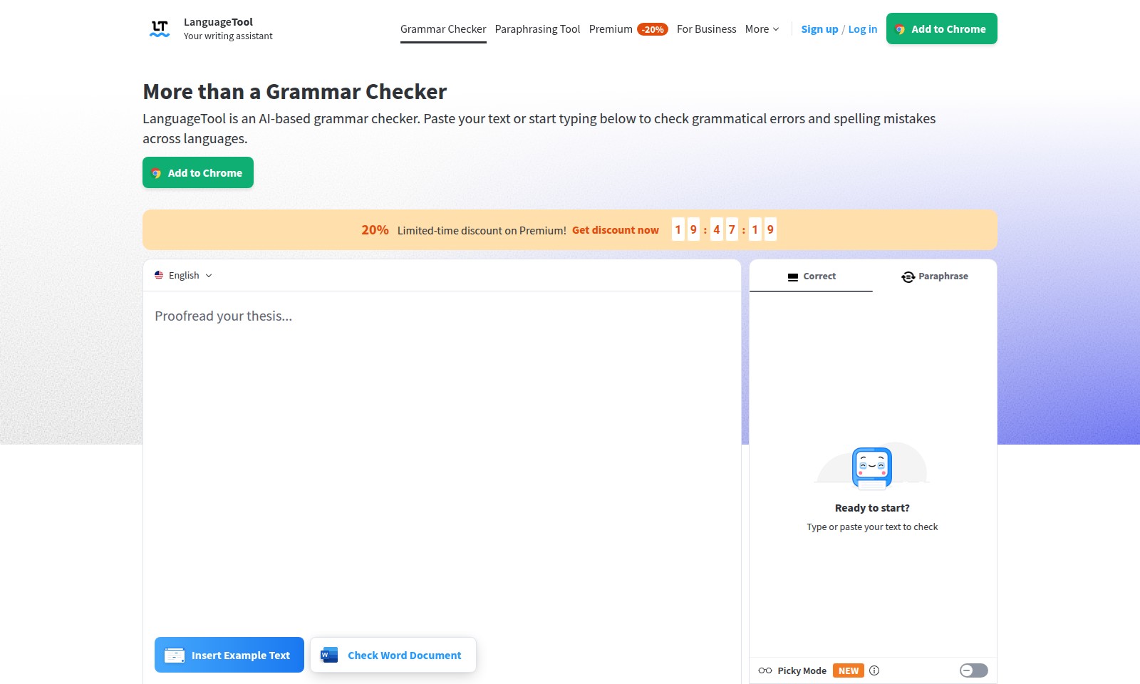 LanguageTool LanguageTool - LanguageTool은 문법 검사, 패러프레이징 및 글쓰기 스타일 향상을 위한 고급 AI