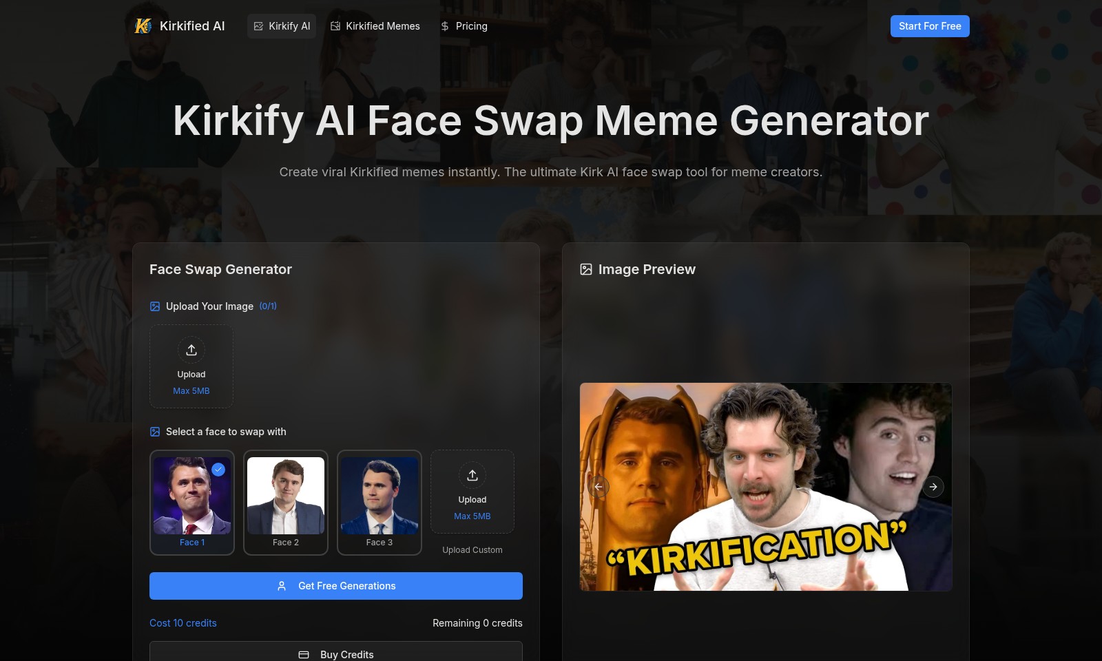 Kirkified Kirkified - Kirkified AI permet aux utilisateurs de créer et d